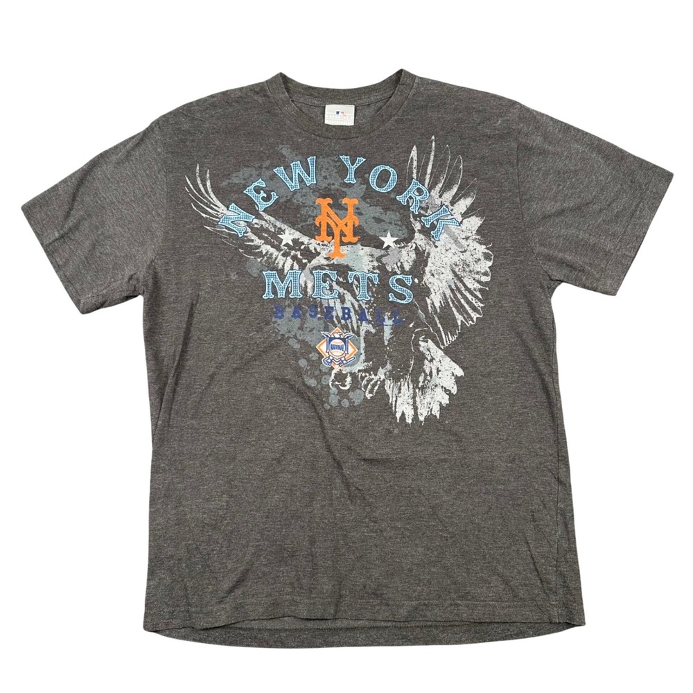 MLB Genuine Merchandise New York Mets Graphic‎ T-Shirt Mens XL Charcoal Gray